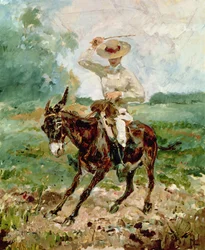 Raoul Tapié de Céleyran (1868-1937) på et æsel